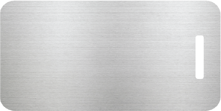 3" x 1.5" Luggage Tag Stainless Steel Blank