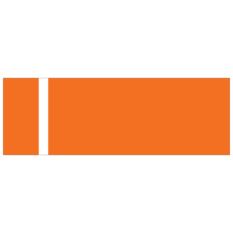 Engravable Plastic - 3145 Orange/White - 24x12