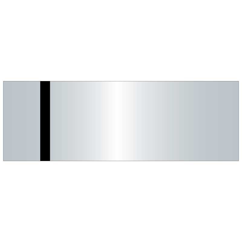 Engravable Plastic - 3159 Silver High Glossy/Black - 24x12