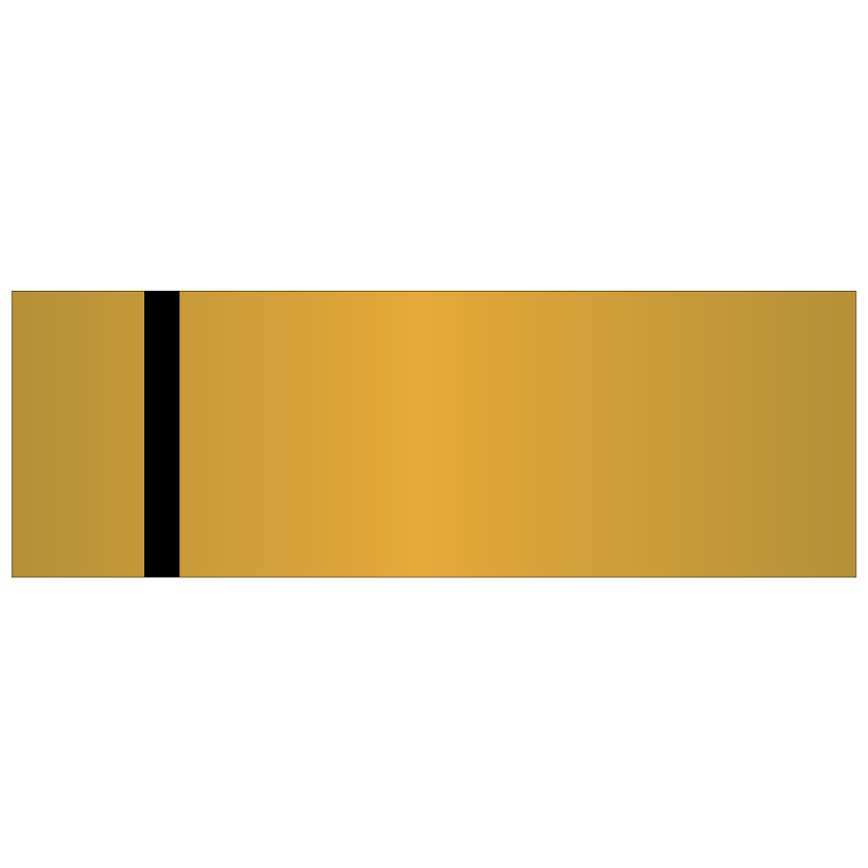 Engravable Plastic - 3165 Gold/Black - 24x12
