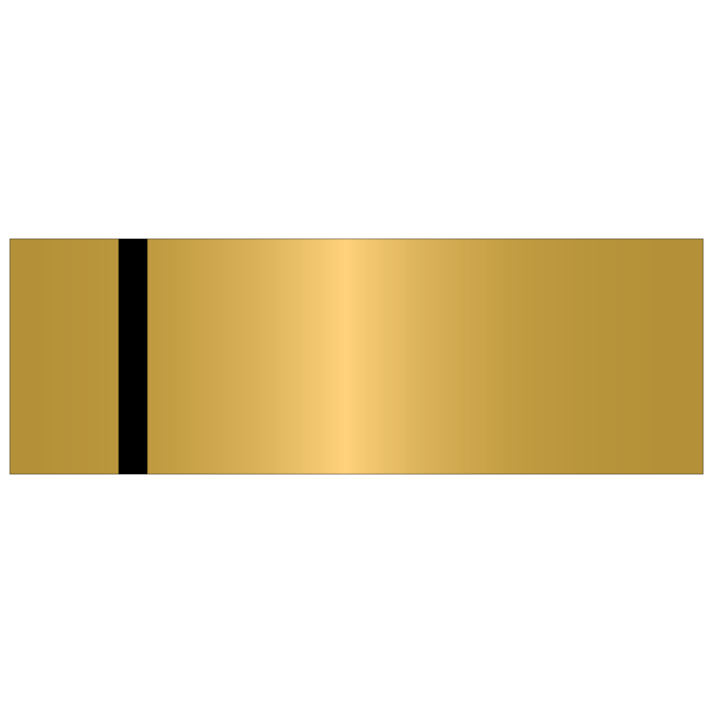 Engravable Plastic - 3169 Gold High Glossy/Black - 24x12