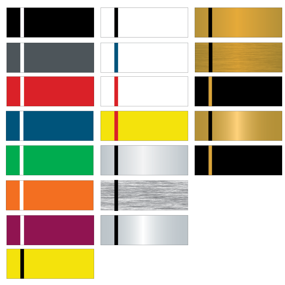 Engravable Plastics Options